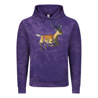 Cloud Purple Impala Antelope Illustrations Vintage Hoodie - LillyAllenDesigns