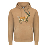 Vintage Camel Impala Antelope Illustrations Vintage Hoodie - LillyAllenDesigns