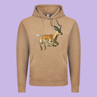 Impala Antelope Illustrations Vintage Hoodie Designed By Lillyallendesigns