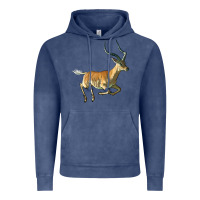 Vintage Denim Impala Antelope Illustrations Vintage Hoodie - LillyAllenDesigns