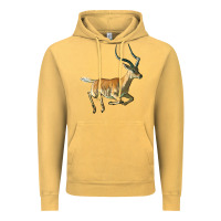Vintage Mustard Impala Antelope Illustrations Vintage Hoodie - LillyAllenDesigns