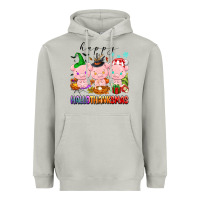 Moon Dust happy hallothanksmas pigs Heavyweight Hoodie - texasbilliewilder