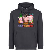 Happy Hallothanksmas Pigs Heavyweight Hoodie | Teevron