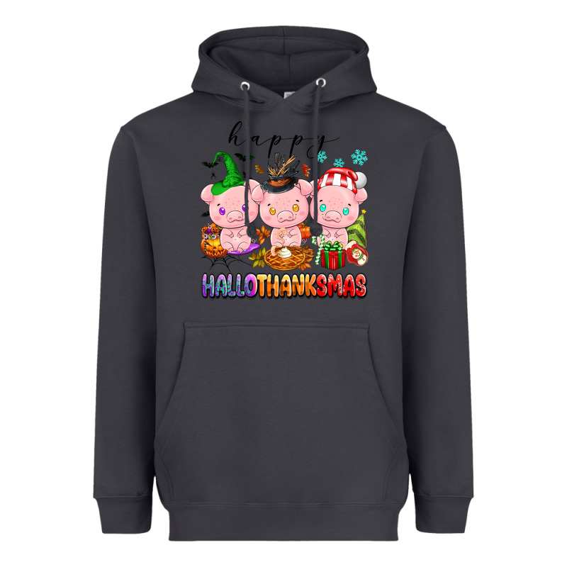Happy Hallothanksmas Pigs Heavyweight Hoodie by texasbilliewilder | Teevron