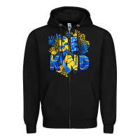 Black down syndrome be kind Zipper Hoodie - Artiststas