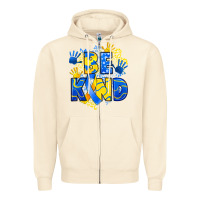 Sandshell down syndrome be kind Zipper Hoodie - Artiststas