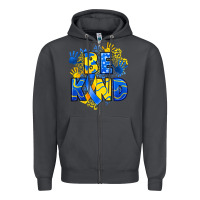 Smoke down syndrome be kind Zipper Hoodie - Artiststas