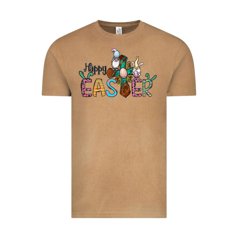 Cross Rabbit Gnomes Happy Easter Vintage Tee by Jasminsmagicworld | Teevron