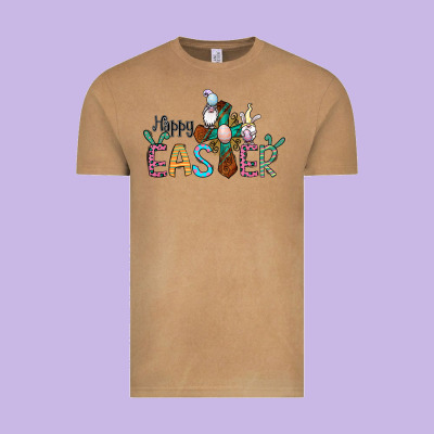 Cross Rabbit Gnomes Happy Easter Vintage Tee Designed By Jasminsmagicworld