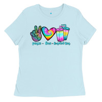Baby Blue peace love loaded tea Ladies Tee - JahusDesignShop