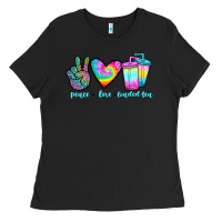 Black peace love loaded tea Ladies Tee - JahusDesignShop
