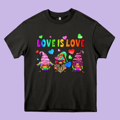 Lgbtq Love Is Love Gnomes Heavy Core Tee Designed By Hra Design Shop