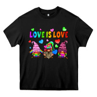 Black lgbtq love is love gnomes Heavy Core Tee - HRA Design Shop