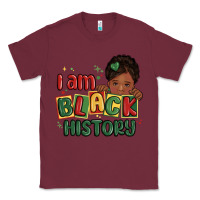 Burgundy i am black history black girl Classic Tee - MaliasSmallBusiness