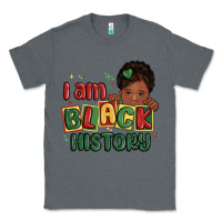 Charcoal Heather i am black history black girl Classic Tee - MaliasSmallBusiness