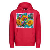 Cardinal hummingbirds sunflower Premium Hoodie - TumblerDesignByShophia