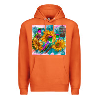 Carrot hummingbirds sunflower Premium Hoodie - TumblerDesignByShophia