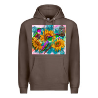 Coffee hummingbirds sunflower Premium Hoodie - TumblerDesignByShophia