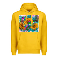 Lemon hummingbirds sunflower Premium Hoodie - TumblerDesignByShophia