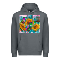 Rock hummingbirds sunflower Premium Hoodie - TumblerDesignByShophia