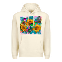 Sandshell hummingbirds sunflower Premium Hoodie - TumblerDesignByShophia