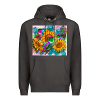Smoke hummingbirds sunflower Premium Hoodie - TumblerDesignByShophia