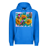 True Royal hummingbirds sunflower Premium Hoodie - TumblerDesignByShophia