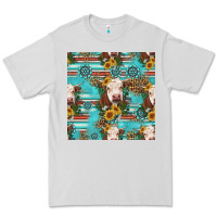 Dove Grey charolais cow seamless pattern Premium Tee - HRA Design Shop