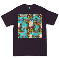 Plum charolais cow seamless pattern Premium Tee - HRA Design Shop