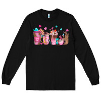Black nail tech coffee cups Long Sleeve Tee - NancyCooperArtShop