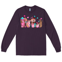 Plum nail tech coffee cups Long Sleeve Tee - NancyCooperArtShop