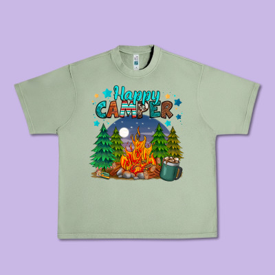 Happy Camper Urban Heavy Tee Designed By Maliassmallbusiness