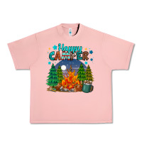 Salmon happy camper Urban Heavy Tee - MaliasSmallBusiness