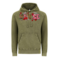 Vintage Olive valentines day nurse Vintage Hoodie - NancyCooperArtShop
