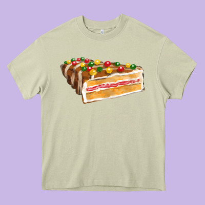 Chocolate Christmas Cake Fa Element Heavy Core Tee Designed By Fadigitalartstudio