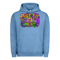 Pigment Pebble Blue Just bead it Urban Hoodie - FaDigitalArtStudio