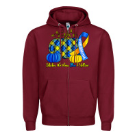 Burgundy october we wear blue and yellow with pumpkins Zipper Hoodie - Artiststas