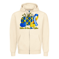Sandshell october we wear blue and yellow with pumpkins Zipper Hoodie - Artiststas