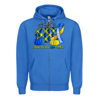 True Royal october we wear blue and yellow with pumpkins Zipper Hoodie - Artiststas