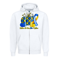 White october we wear blue and yellow with pumpkins Zipper Hoodie - Artiststas