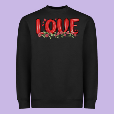 Love Valentine S Day Heavyweight Sweatshirt Designed By Maliassmallbusiness