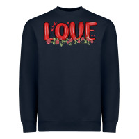 Navy love valentine s day Heavyweight Sweatshirt - MaliasSmallBusiness