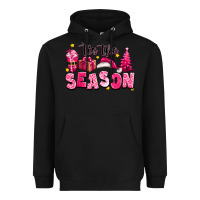 Black Pink 'tis the season Christmas Heavyweight Hoodie - texasbilliewilder