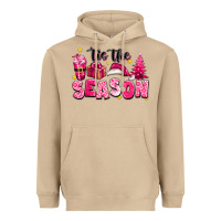 Mushroom Pink 'tis the season Christmas Heavyweight Hoodie - texasbilliewilder