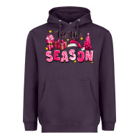 Plum Pink 'tis the season Christmas Heavyweight Hoodie - texasbilliewilder