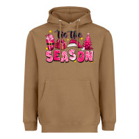 Toasted Coconut Pink 'tis the season Christmas Heavyweight Hoodie - texasbilliewilder