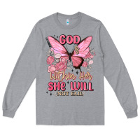 Heather Grey god is within her she will not fail Long Sleeve Tee - MaliasSmallBusiness