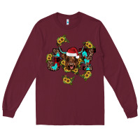 Burgundy joy Sunflower Long Sleeve Tee - JahusDesignShop