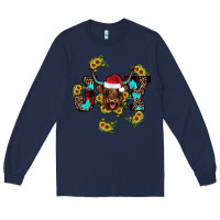 Navy joy Sunflower Long Sleeve Tee - JahusDesignShop
