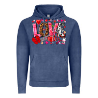 Vintage Denim valentines day love nurse Vintage Hoodie - NancyCooperArtShop